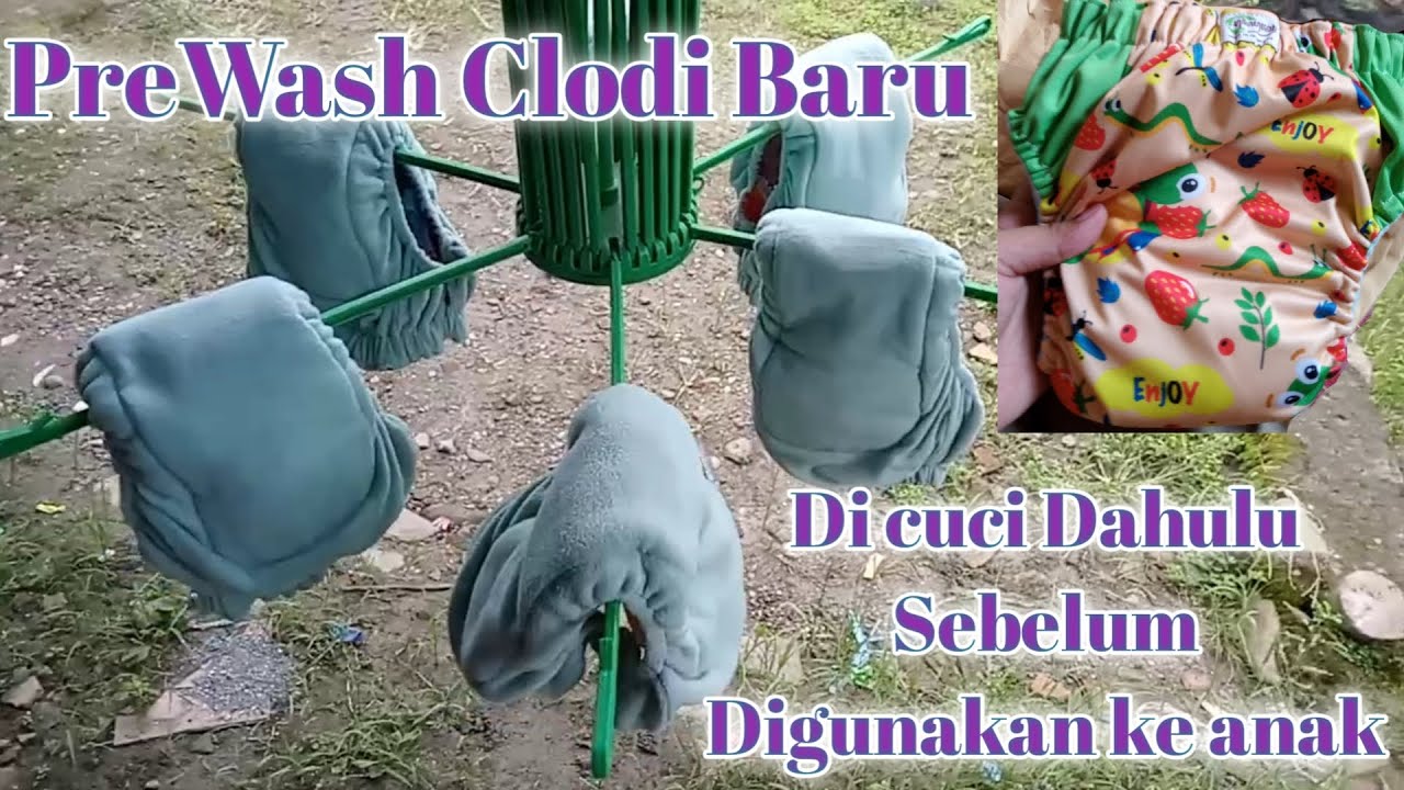 Cara PreWash Clodi Baru Ala Bunda Ika, Sederhana Dan Mudah, menggunakan tangan tanpa mesin cuci.