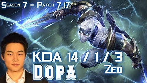Dopa ZED vs TALIYAH Mid - Patch 7.17 KR Ranked