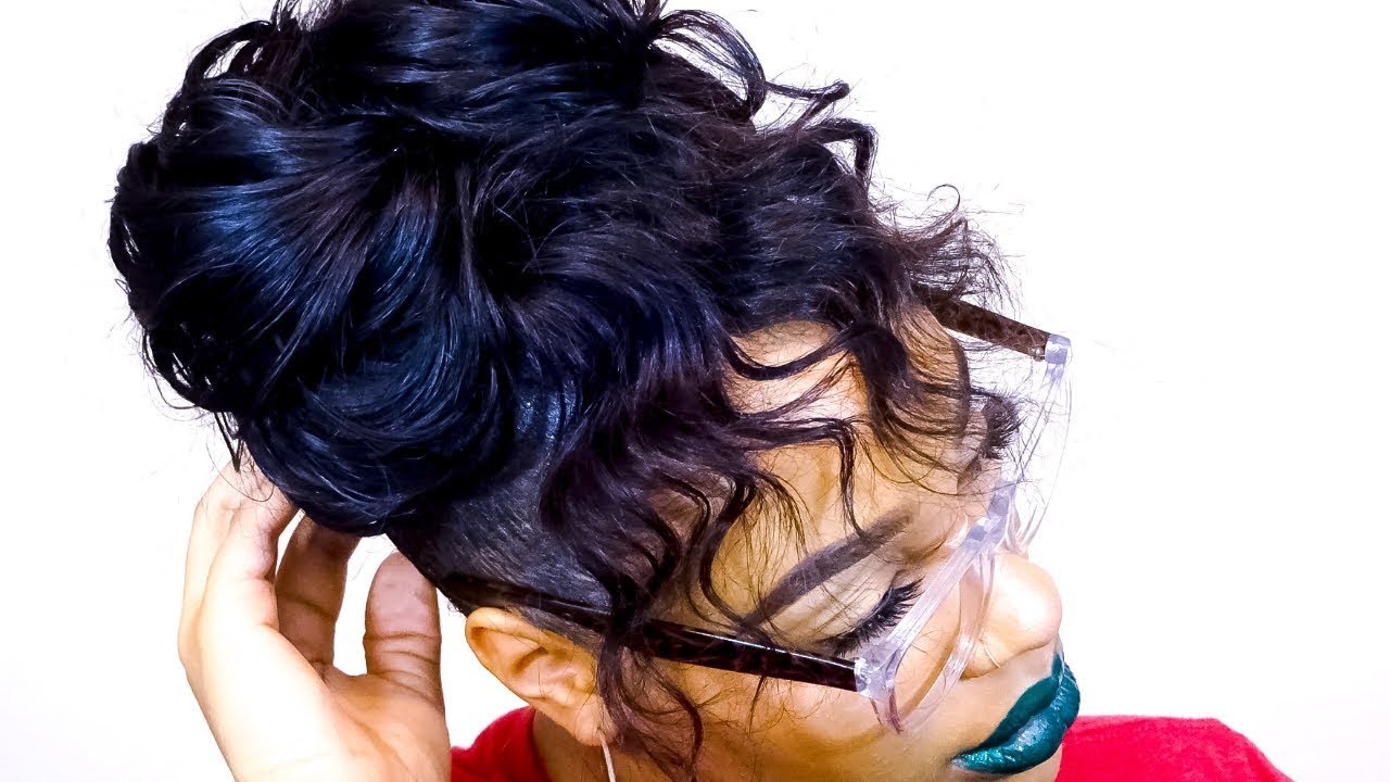 Hair Tutorial High Bun On Thin Hair With Faux Bangs Ft Unice