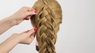 Новая косичка с двойным подхватом. New Double Braiding