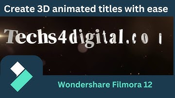 Create Captivating 3D Titles in Filmora 12 | Wondershare Filmora tutorial