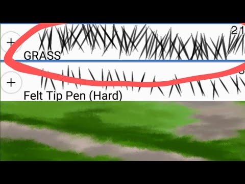 Simple and easy custom grass brush tutorial! [Ibis paint x] - YouTube