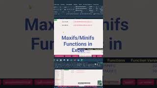 maxifs/minifs functions in excel #excel #exceltips #exceltricks #exceltutorial #shorts  #shortsvideo