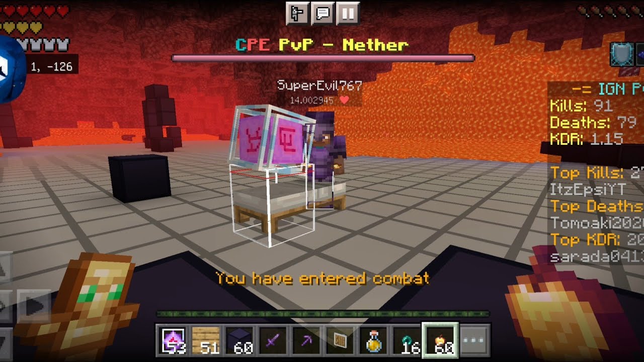 Mcpe crystal aura + bed aura on phone