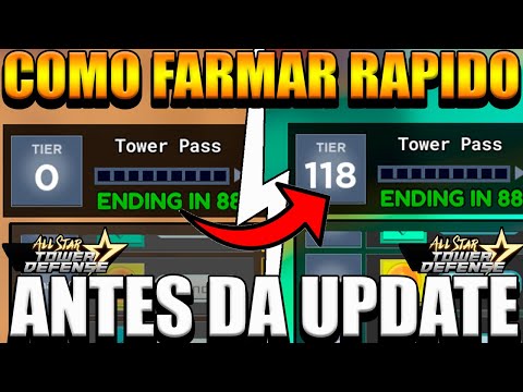 NOVO MÉTODO! COMO FARMAR PASS SIMPLES E RÁPIDO! (All Star Tower Defense)  Ep. #06 