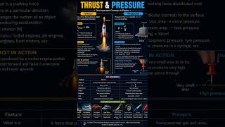 Thrust and Pressure Explained Simply | Physics Notes #universallawofgravitation