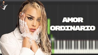Video thumbnail of "Danna Paola - Amor Ordinario | Instrumental Piano Tutorial / Partitura / Karaoke / MIDI"