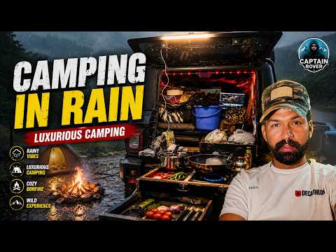 Camping In Heavy Rain 🌧️ | Cooking Bhindi | Luxury Thar Camping Setup