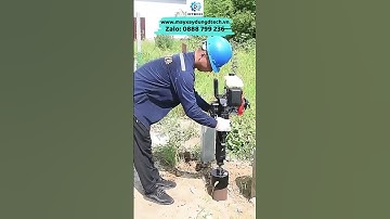 🎯 Máy Đóng Cọc Hộ Lan Mềm, Cọc tre 🔥#mayxaydungdtech #maydongcoc #maydongcoccamtay