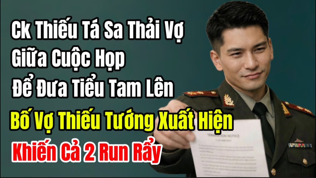 Ck Thiếu Tá Sa Thải Vợ Giữa Cuộc Họp Để Đưa Tiểu Tam Lên, Không Ngờ Bố Vợ Thiếu Tướng Bước Vào 