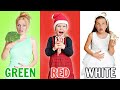 Last To Stop EATING IN YOUR COLOR Christmas Foods WINS! | Family Fizz