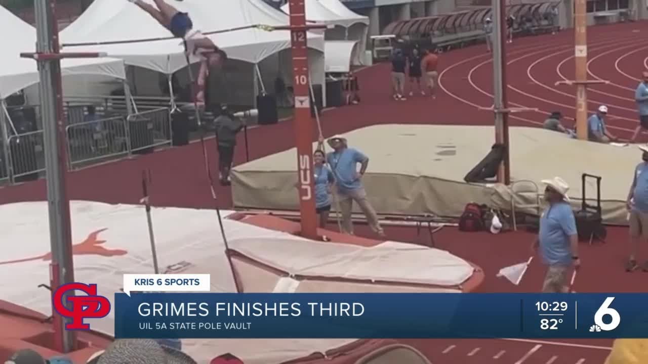 Tristen Grimes finishes third in UIL 5A pole vault YouTube