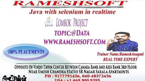 RAMESHSOFT||LOMBOK DATA ANNOTATION||HOW TO USE DATA ANNOTATION IN LOMBOK