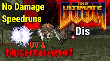 Ultimate Doom E3M8 3 x Reality World Record Speedruns - UV Max, NM Max & NM Speed, with Commentary.