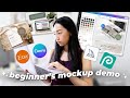 How to create beautiful mockups  listing photos for etsy digital products full demo  no photoshop