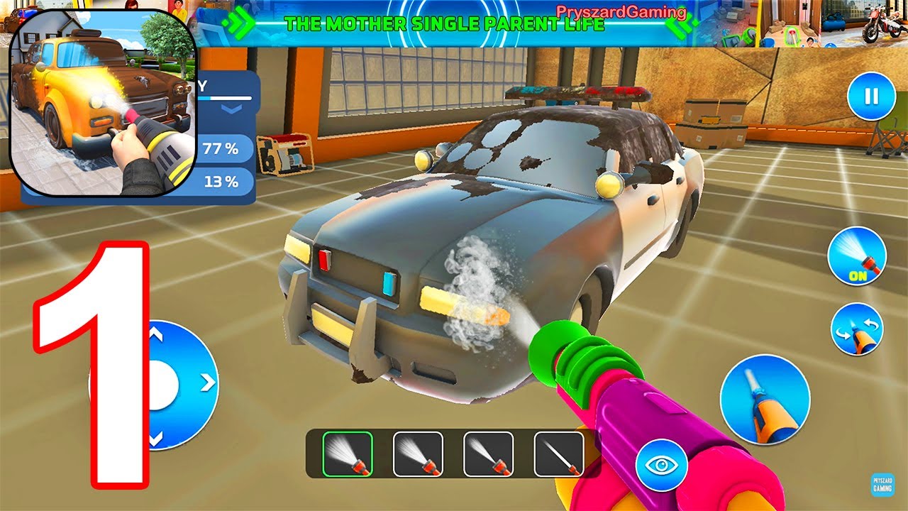 Power Wash Clean Car Simulator - Gameplay Walkthrough Part 1 Levels 1-7 (Android,iOS)