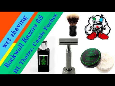 Rockwell Razors 6S обзор. HL Thater Black 2 Band Fan, Castle Forbes Lime | Бритьё с HomeLike Shaving
