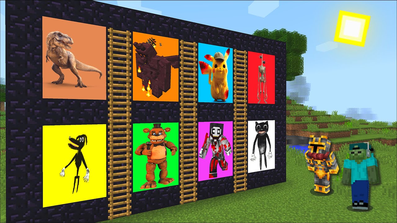 Minecraft Don T Choose The Wrong Portal Door Mod Dangerous Monsters In Each Door Minecraft Mods Minecraft Summary マイクラ動画