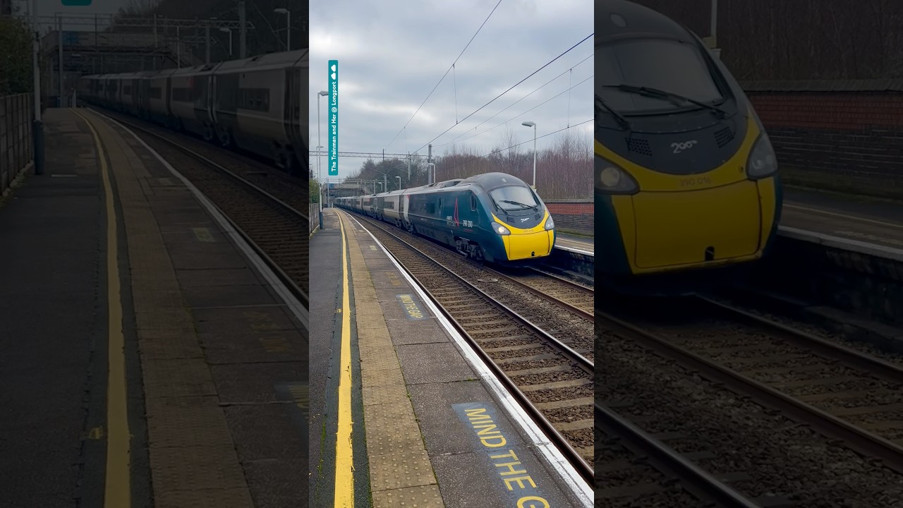 Avanti West Coast. 390200 “Railway 200” (390016) @ Longport.