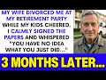 My Wife Served Divorce Papers At My Retirement Party While My Kids Clapped NOW They Begged Me Back