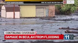 Flooding causes damage in Beulah