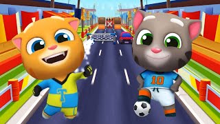 TALKING TOM GOLD RUN GAMEPLAY GINGER AS GOALKEEPER AND TOM AS FOOTBALLER NEW SEASON UPDATE  screenshot 3