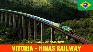 Cab Ride VitóriaMinas Railway Part 1(Pedro Nolasco  Baixo Guandu, Brazil) train driver's view 4K