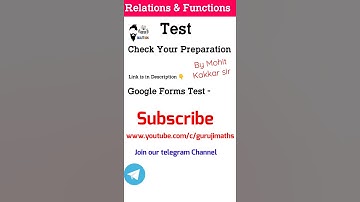 Relations & Functions Test | Class 12 | Guruji Maths | Mohit kakkar Sir