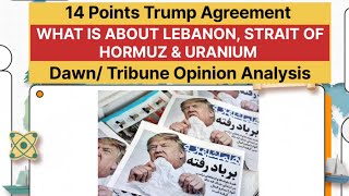 USA Iran Agreement & Question of Lebanon & Uranium | Trump | Dawn News Analysis CSS PMS PCS Exams