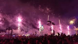 Fireworks from Kinetic Field on Day 1 - EDC Las Vegas 2018