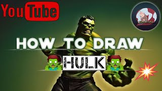 HOW TO DRAW THE HULK Simple step by step Video Lesson //How to draw THE HULK {Avengers Infinity War} screenshot 5