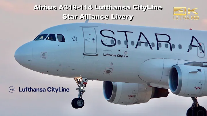 Airbus A319-114 from Lufthansa CityLine Star Alliance Livery D-AILX arrival Munich Airport MUC EDDM