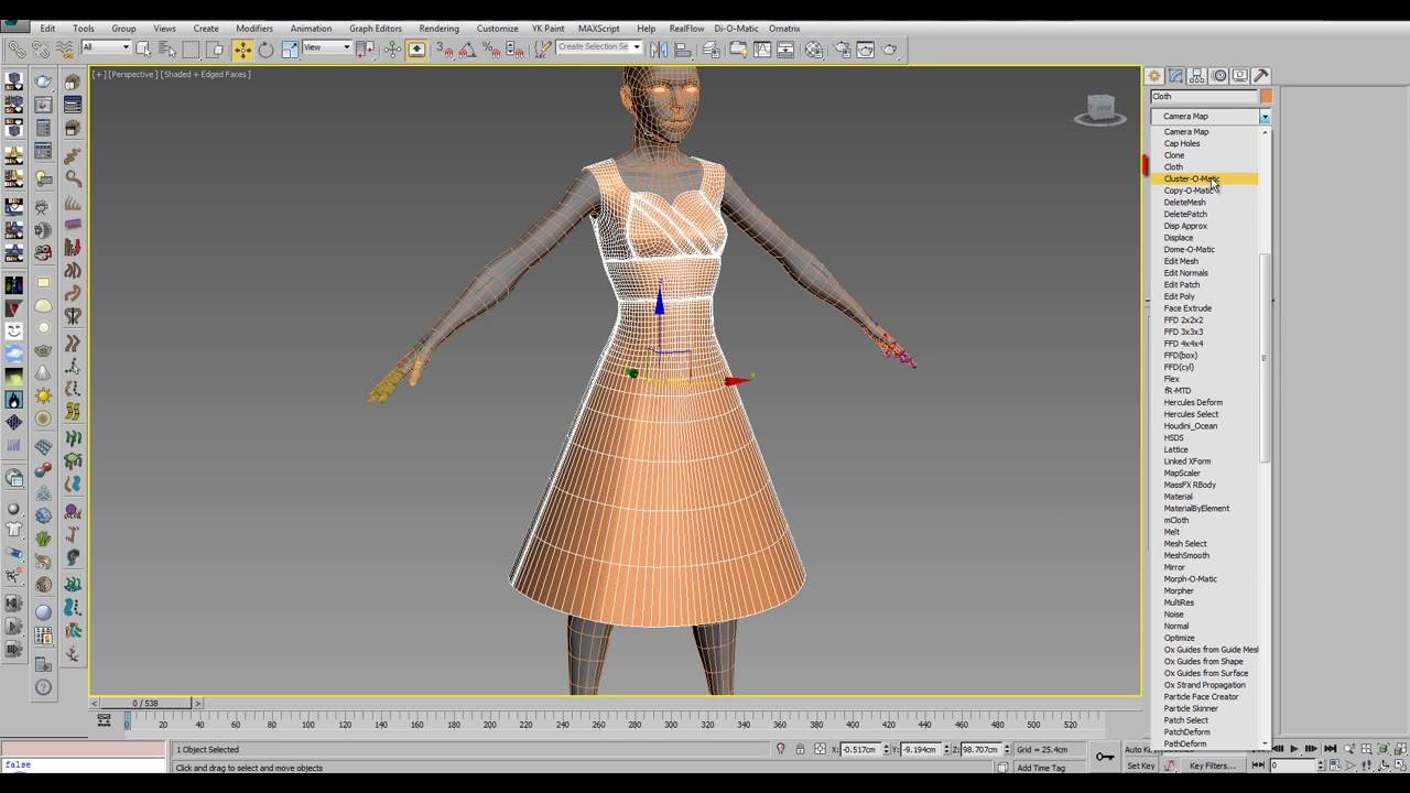 3ds max Cloth Tutorial Part2 - YouTube
