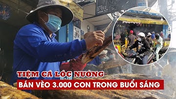 Tiệm cá lóc nướng huy động 30 người phục vụ, bán vèo 3.000 con trong buổi sáng vía thần tài