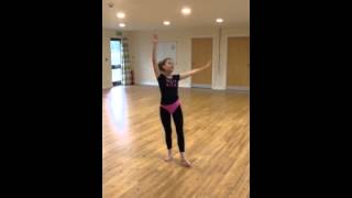 Hannah Jelf  acro solo practice skyfall Adele amazing gymnastics tricks Zoella fan 1st place gold