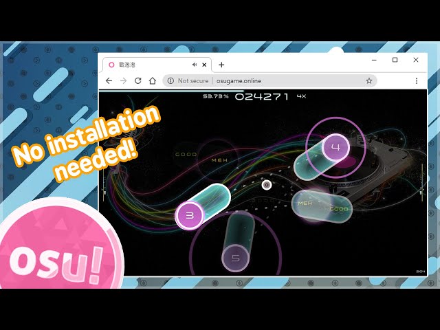 osu! on a Web Browser!  It works very well?! 