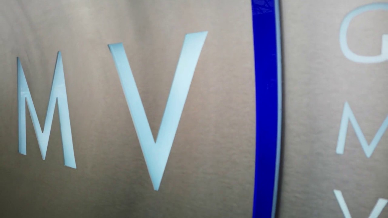 Marccando- Werbeschild in Edelstahloptik