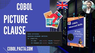 In COBOL, the PICTURE clause defines the type of data a variable can hold