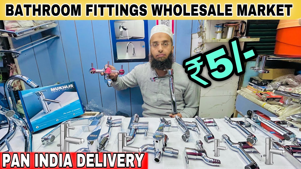 Bathroom Fittings At Factory Price | Start ₹5/- | Wholesale Market Chawari Bazaar | Akki singh vlog