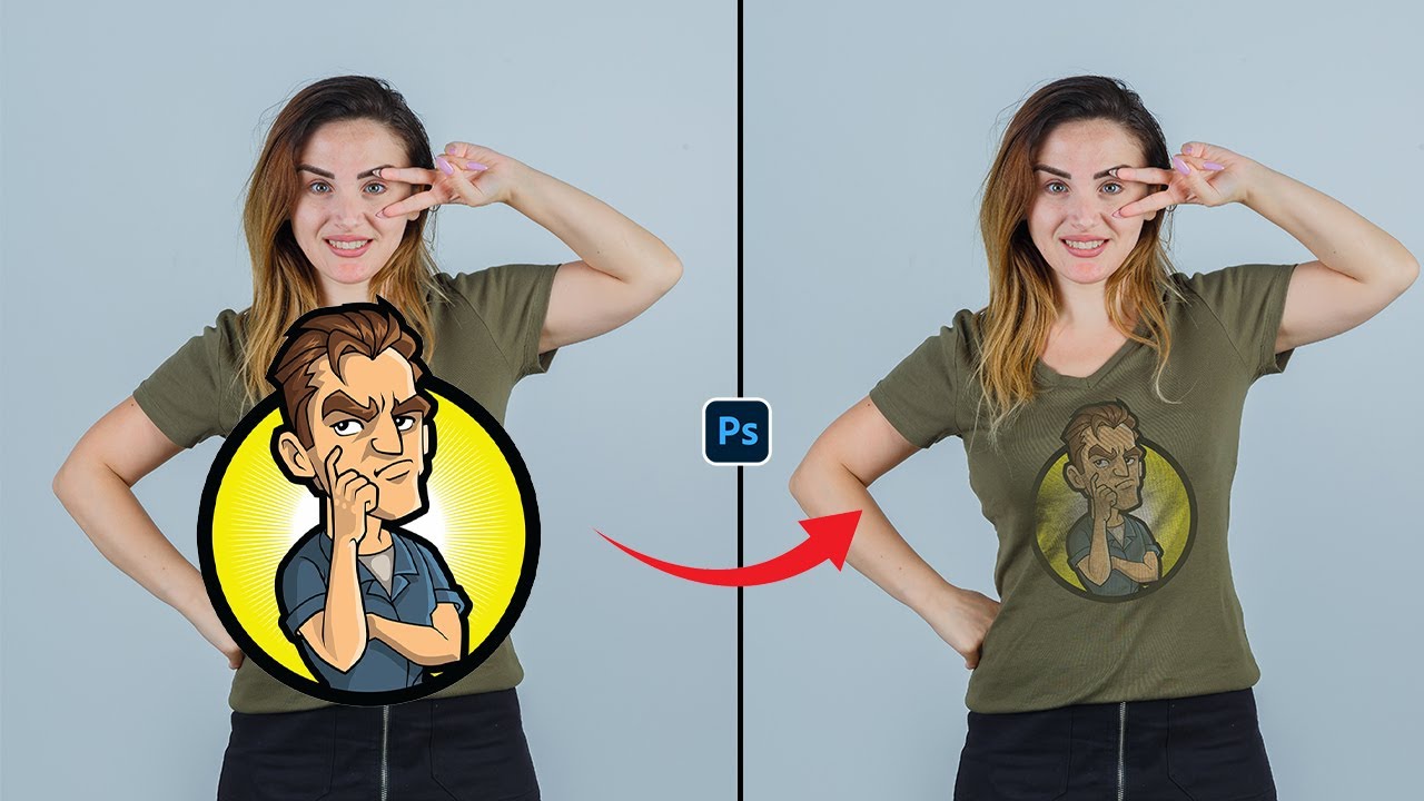 How To Place Any Design Or Logo On T-shirts In Photoshop | Photoshop ...