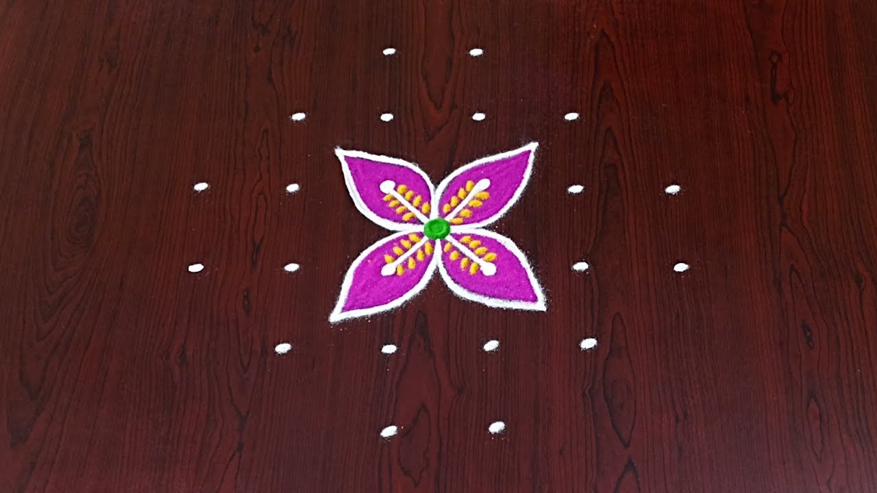 6×2dots easy rangoli|daily muggulu|thipkyanchi,festival rangoli|traditional rangoli