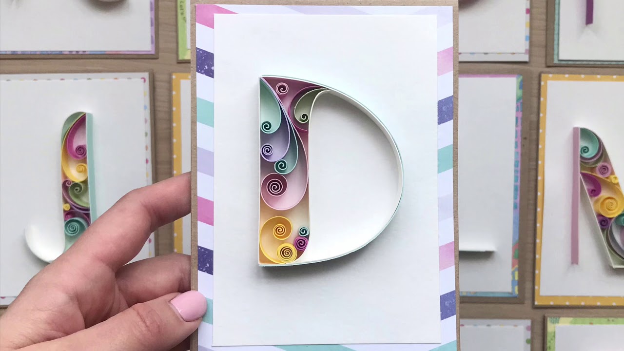 QllArt Letter D in quilling technique Квиллинг буква D YouTube
