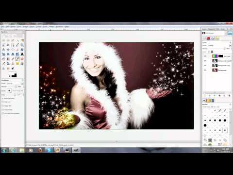 GIMP Tutorial : Sparkles Shadows And Names!