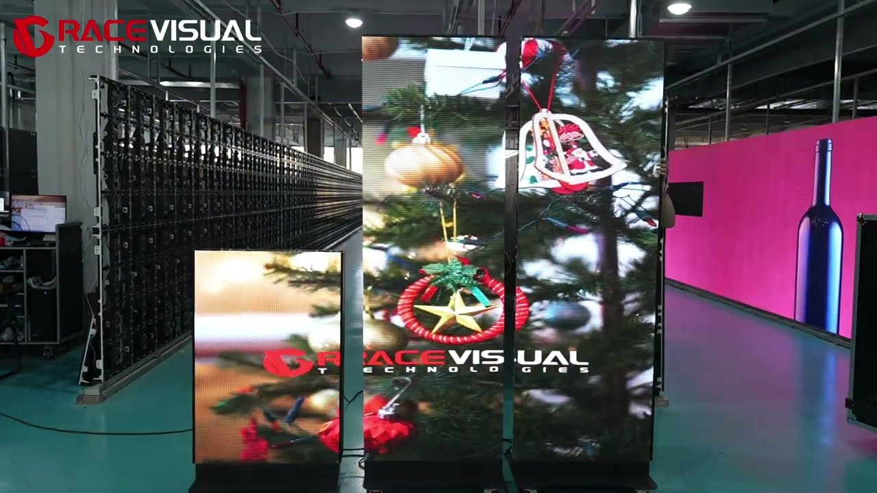 How to cascade 3ps Foldable led poster screen？#gracevisual #foldableled #ledposter#usermanual