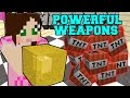 Minecraft: POWERFUL WEAPONS (ROCKET BOX, LIGHTNING BLOCK, SUPER BOW, & GROWING TNT!) Custom Command