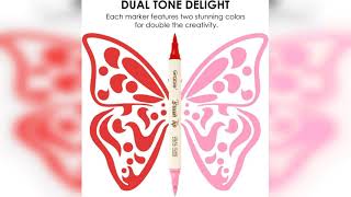 Overview: Grabie 24 Colors Acrylic Paint Markers, 12 Pack Dual Tip Soft Brush Acrylic Markers, W... screenshot 5