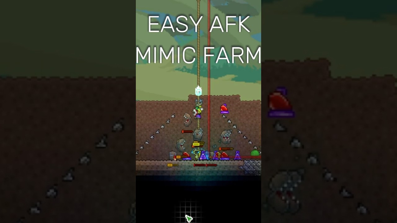 How To Make An AFK Mimic Farm in 90 Seconds - Terraria