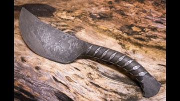 Forging a DIY Blacksmith Rebar Knife With No Power Tools - Fast Edit