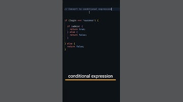 Convert to conditional expression #shorts