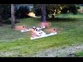 Wooden H 380 Quadcopter flying around the Trees. KK2.1 RC911